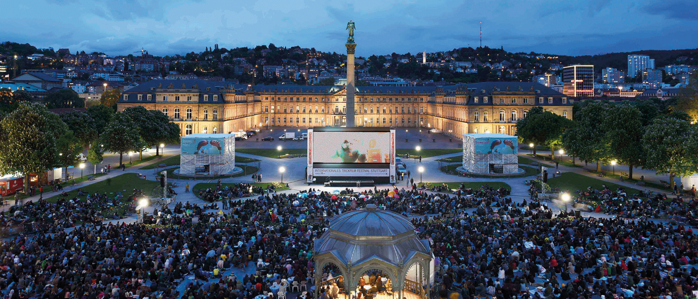 Open-Air at the Stuttgart Palace Square, © Internationales Trickfilm-Festival Stuttgart