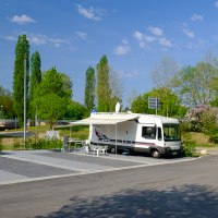 Waiblingen motorhome site, anchorage in the floodplain, © WTM GmbH Waiblingen