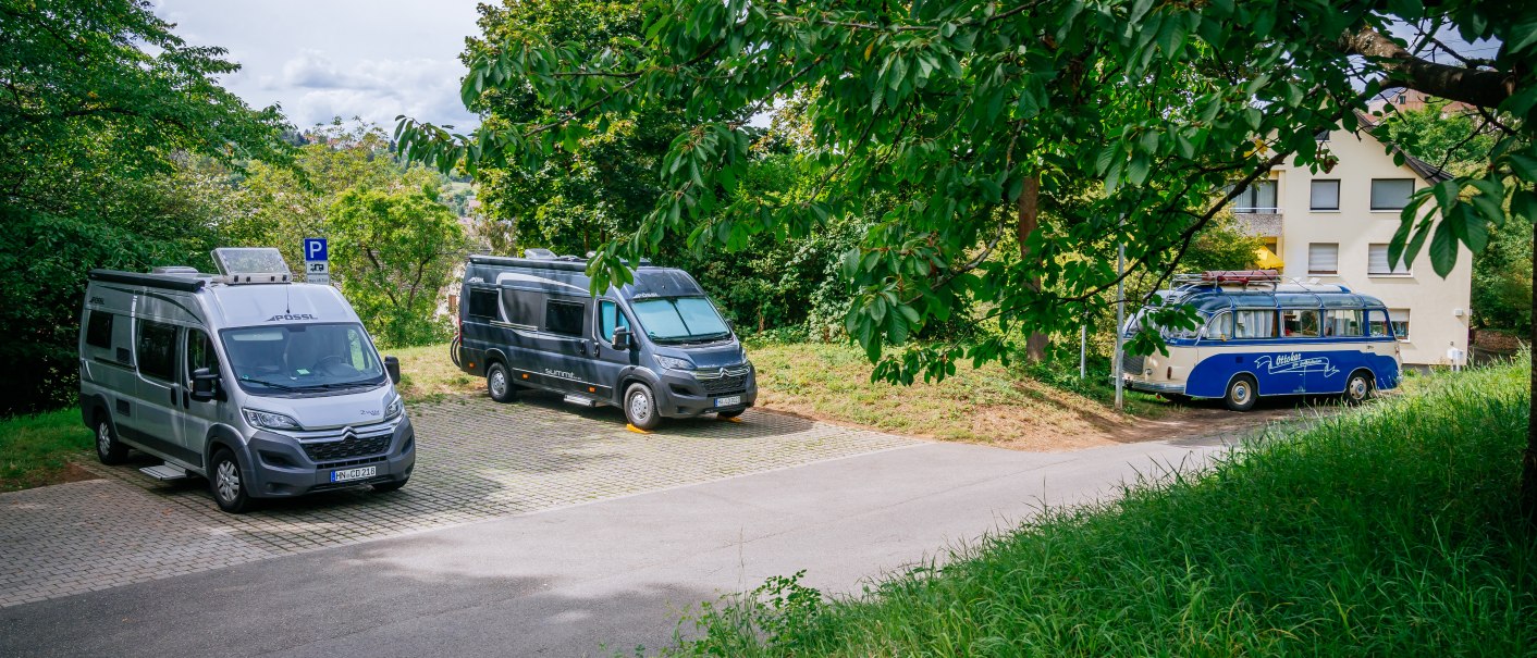 Motorhome parking space Äußerer Burgplatz Esslingen a. N., © Stuttgart-Marketing GmbH, Thomas Niedermüller