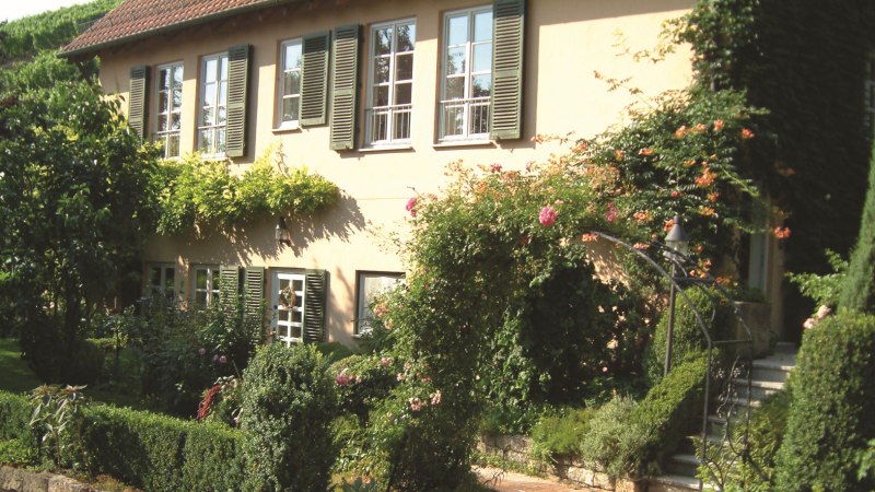 Rose arch at the Wöhrwag winery, © Weingut Karl Wöhrwag