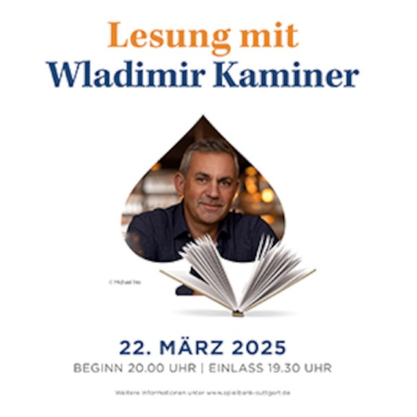 Lesung mit Wladimir Kaminer, © BW-Spielbanken GmbH & Co. KG / Spielbank Stuttgart