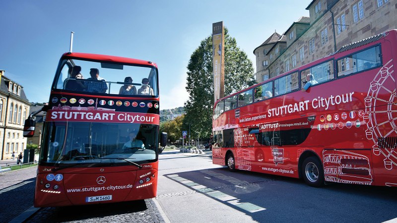 Hop-On/ Hop-Off buses of the Stuttgart Citytour, © © Bitte Copyrights im Bildnamen beachten!