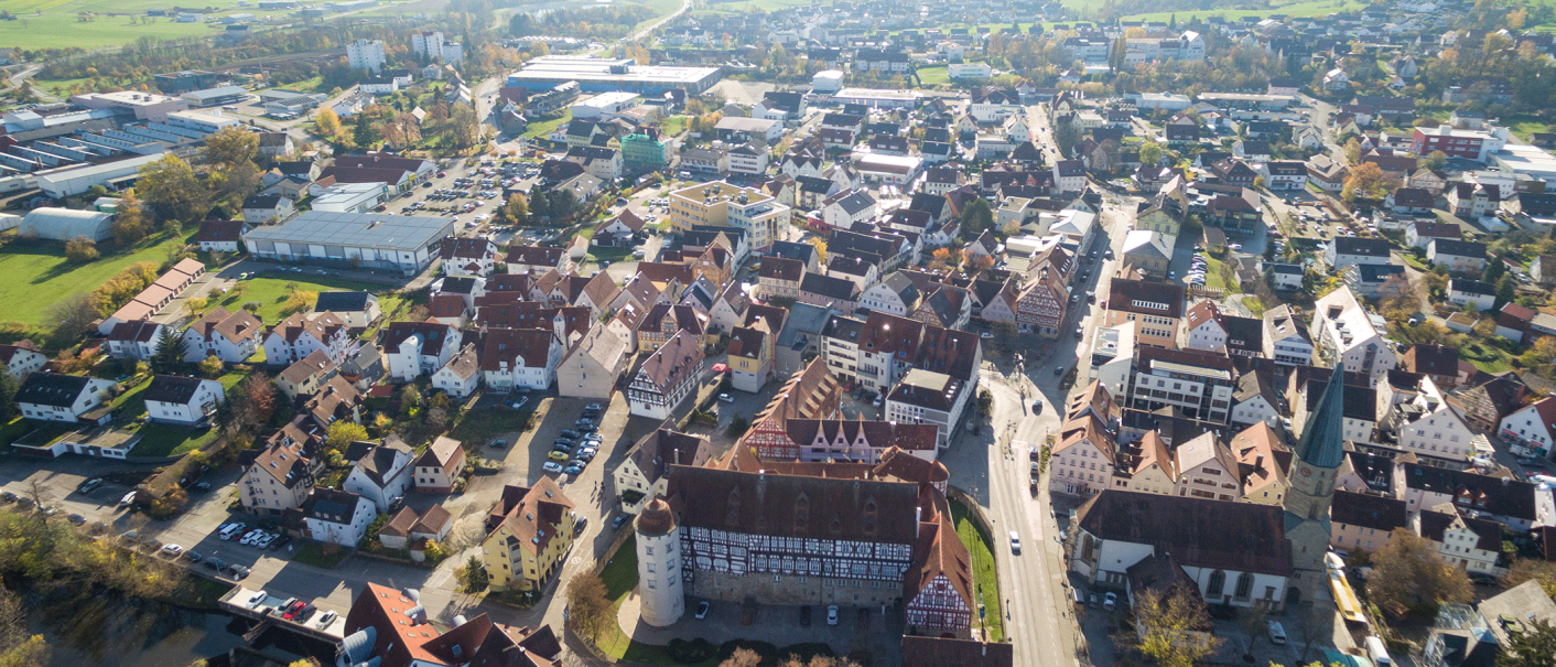 City of Gaildorf from above, © Stadt Gaildorf