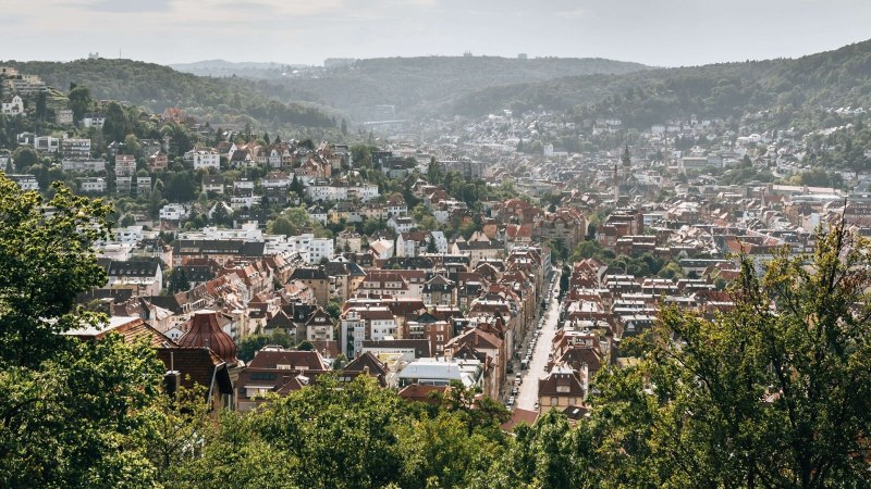 View from the teahouse in Weissenburgpark Stuttgart, © Stuttgart-Marketing GmbH Romeo Felsenreich