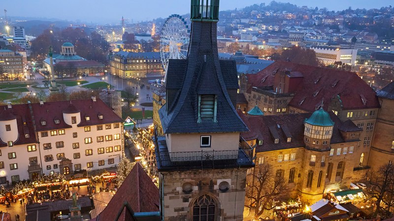 Blick Richtung Schillerplatz und Altes Schloss, © Stuttgart Marketing GmbH