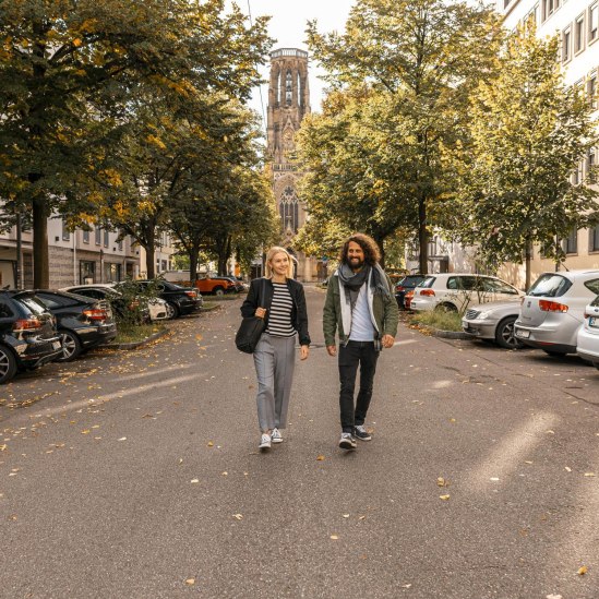 Johannesstraße mit Blick auf Johanneskirche, © Stuttgart-Marketing GmbH, Sarah Schmid