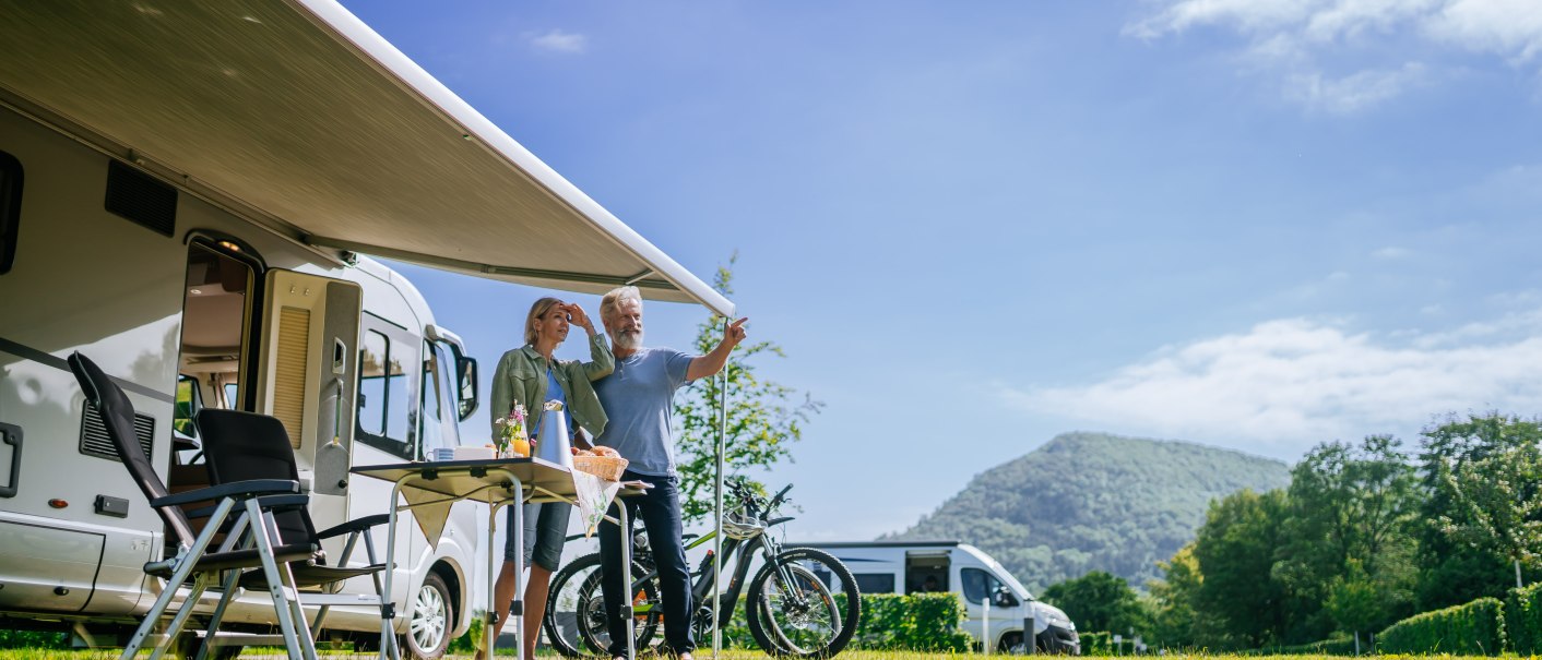 Mitten im Grünen - der neue Wohnmobilstellplatz an der Panorama Therme Beuren, © Thomas Niedermüller