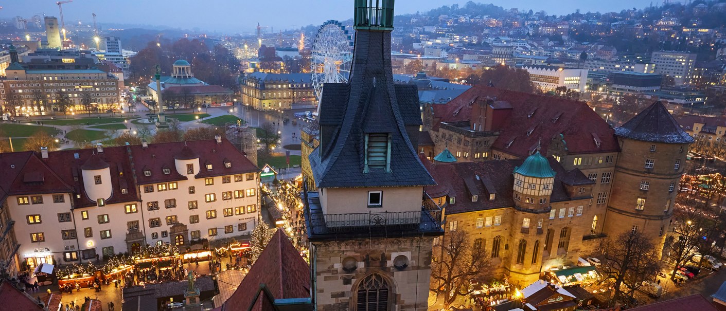 Blick Richtung Schillerplatz und Altes Schloss, © Stuttgart Marketing GmbH