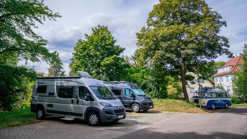 Motorhome parking space Äußerer Burgplatz Esslingen a. N., © Stuttgart-Marketing GmbH, Thomas Niedermüller