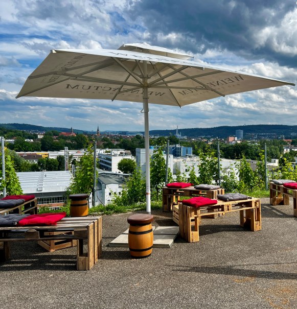 Aussicht von der Terrasse, © Weinfactum Bad Cannstatt