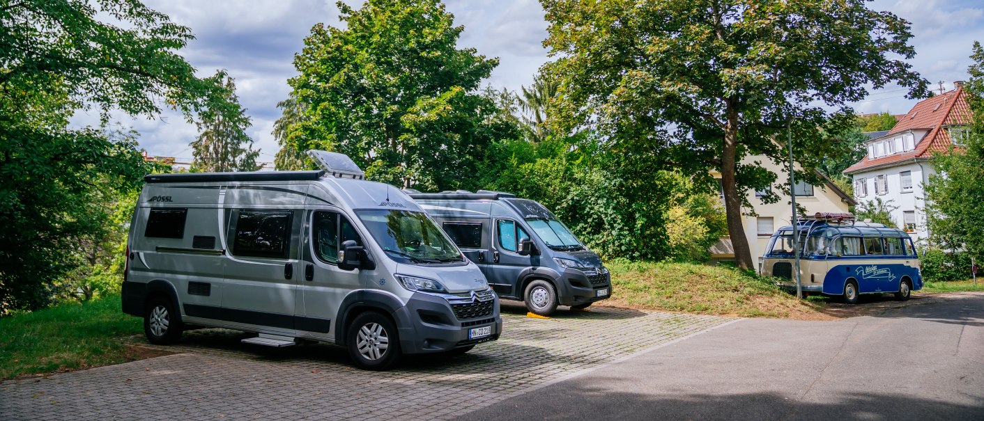 Motorhome parking space Äußerer Burgplatz Esslingen a. N., © Stuttgart-Marketing GmbH, Thomas Niedermüller