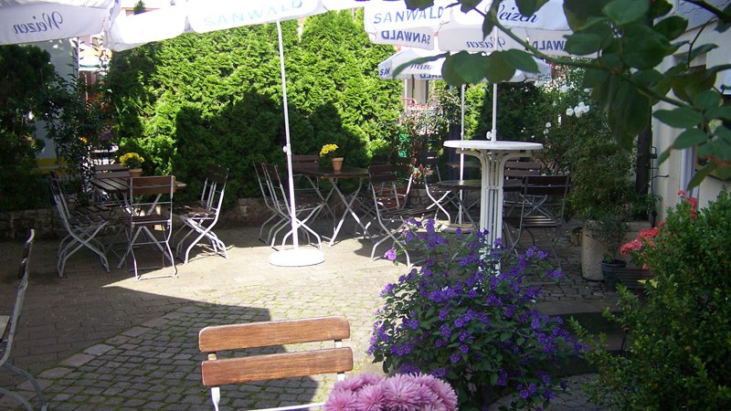 Wine bar in the old house Terrace