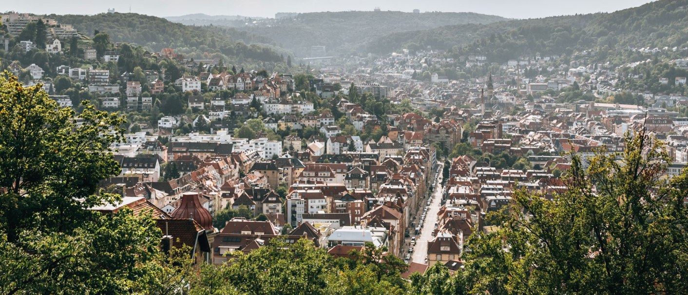 View from the viewing platform at the teahouse in Weissenburg Park, © Sommertage.com/Romeo Felsenreich