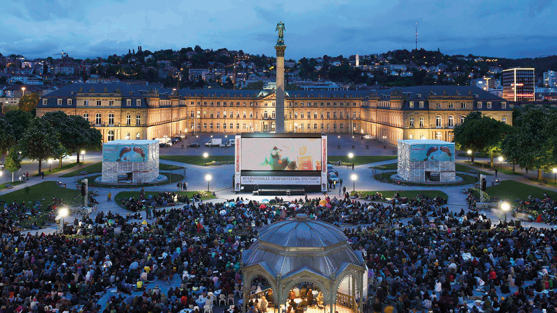 Open-Air at the Stuttgart Palace Square, © Internationales Trickfilm-Festival Stuttgart